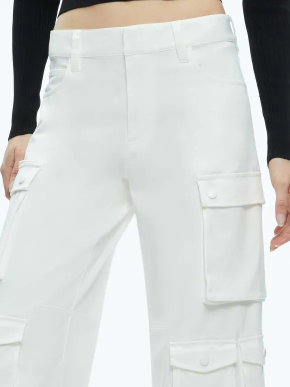 Olympia Mid Rise Baggy Cargo Pants | Alice and Olivia Outlet