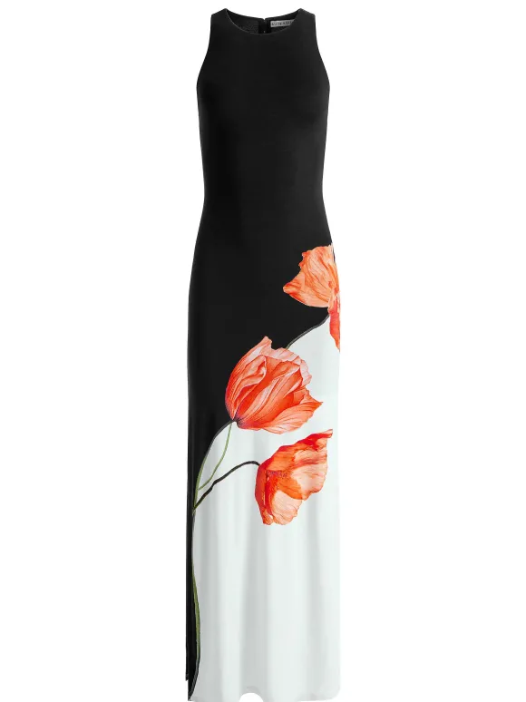 Pania Racer Neck Maxi Dress | Alice and Olivia Online