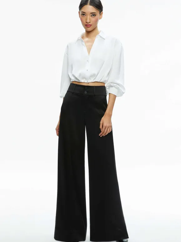 Pierre Pleated Back Button Down | Alice and Olivia Store