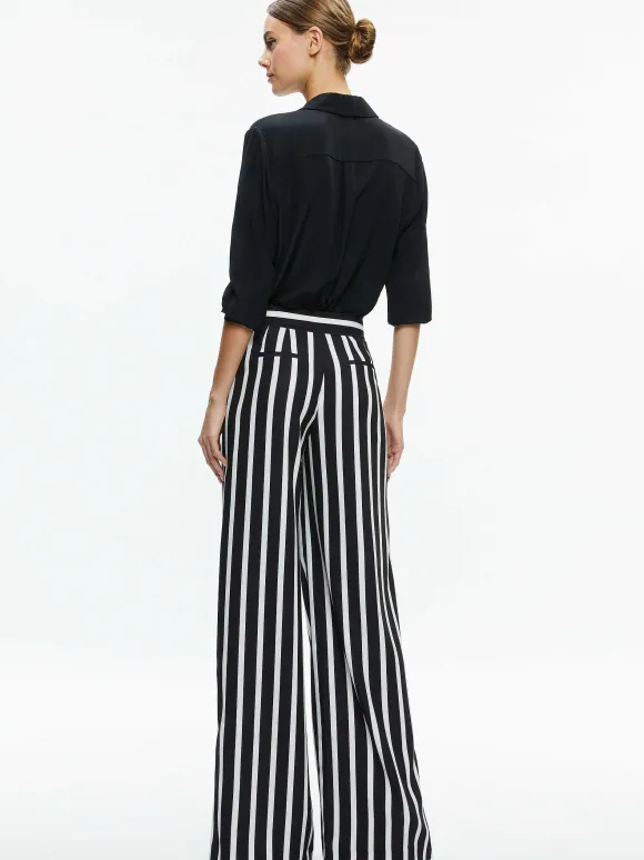 Pompey High Waisted Pleated Pants | Alice and Olivia Online