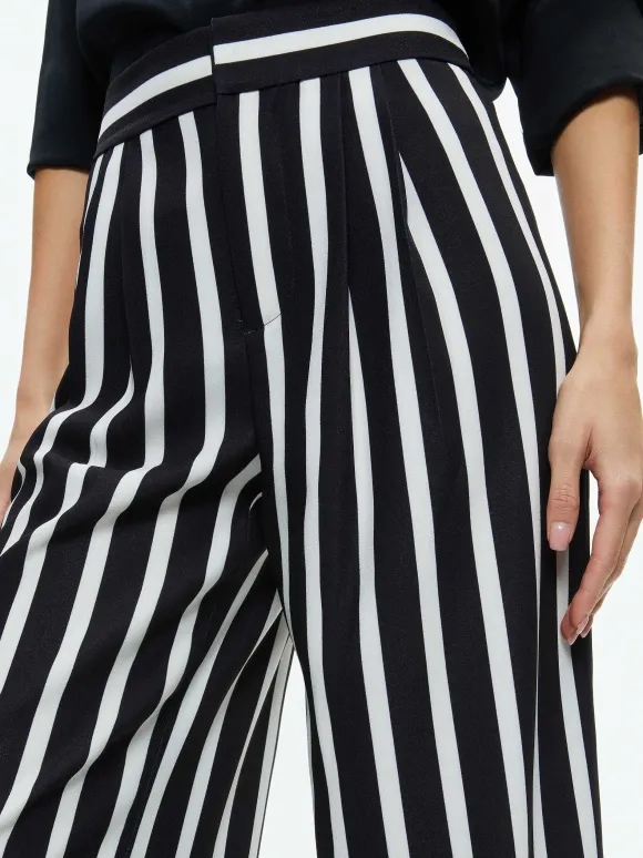 Pompey High Waisted Pleated Pants | Alice and Olivia Online