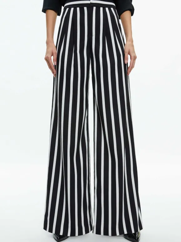 Pompey High Waisted Pleated Pants | Alice and Olivia Online