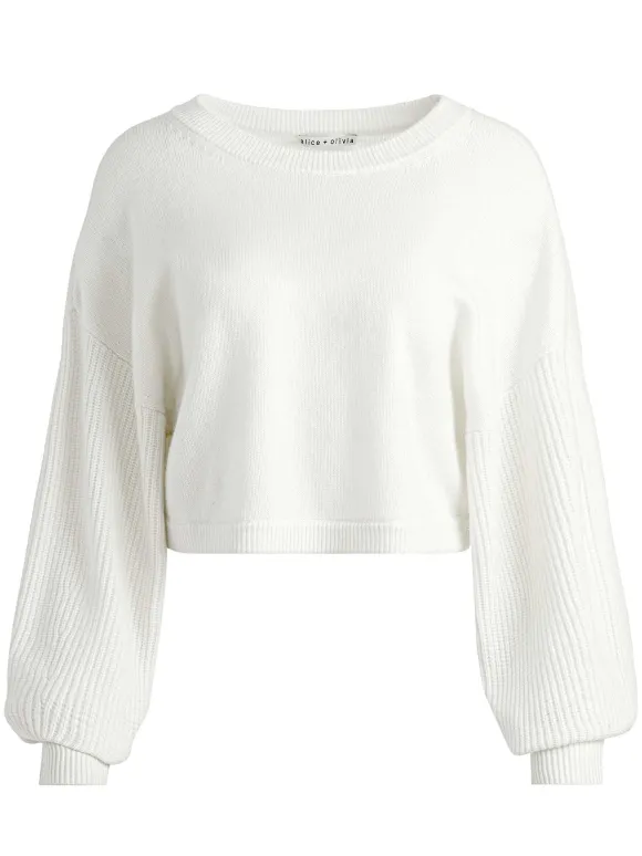 Posey Crewneck Sweater | Alice and Olivia Best Sale