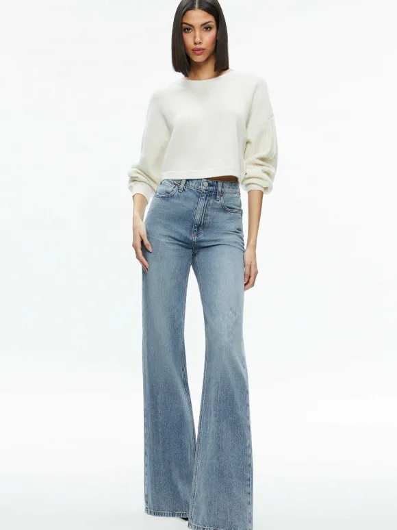 Posey Crewneck Sweater | Alice and Olivia Best Sale