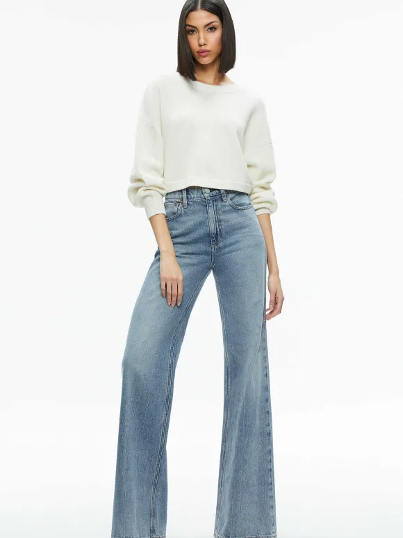 Posey Crewneck Sweater | Alice and Olivia Best Sale