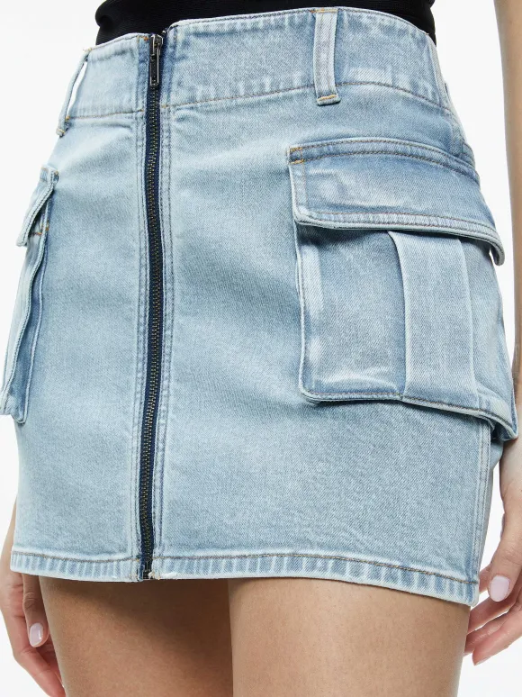 Rahmi Cargo Mini Skirt | Alice and Olivia Shop