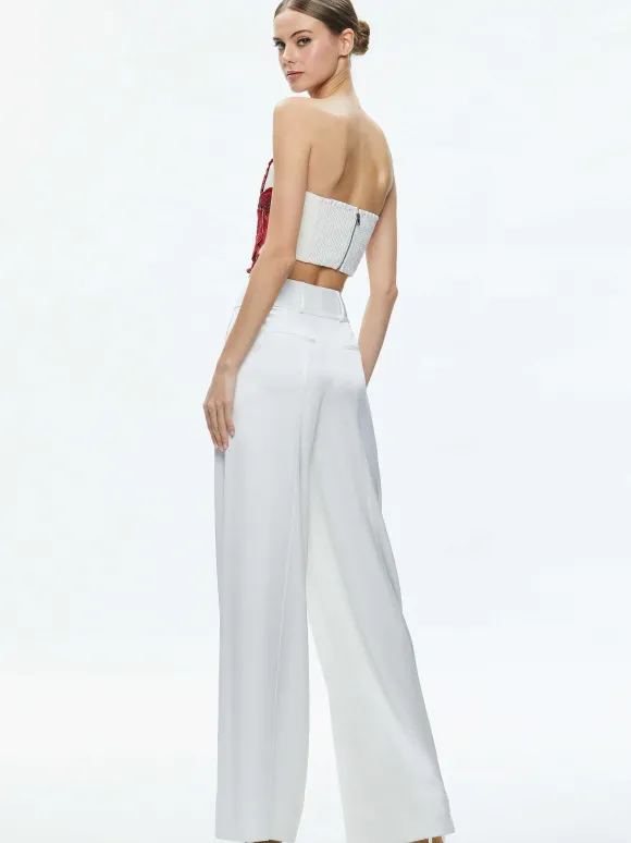 Randie Floral Applique Crop Top | Alice and Olivia New