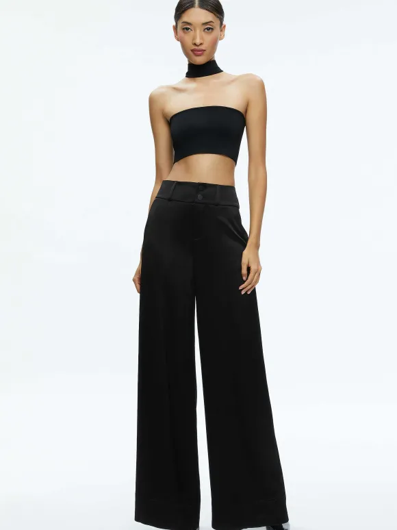Raya Mock Neck Racerback Cropped Pullover | Alice and Olivia Cheap