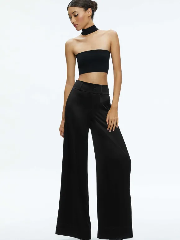 Raya Mock Neck Racerback Cropped Pullover | Alice and Olivia Cheap
