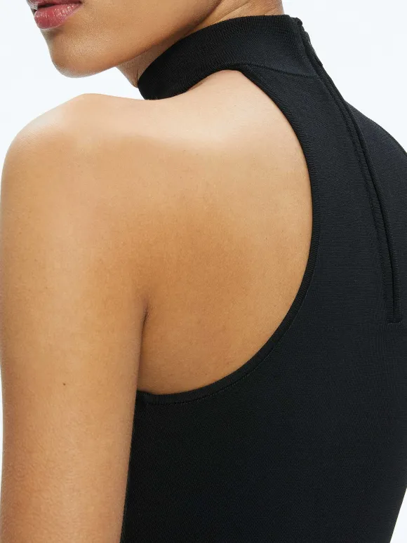 Raya Mock Neck Racerback Cropped Pullover | Alice and Olivia Cheap