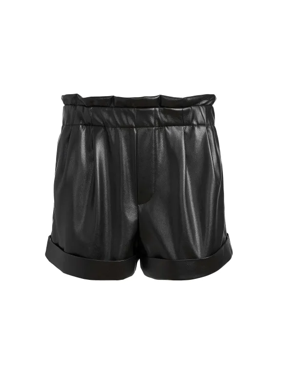 Reagan Vegan Leather Paperbag Short | Alice and Olivia Hot