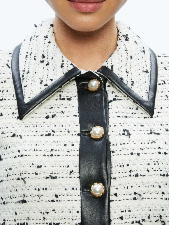 Renae Cropped Vegan Leather Jacket | Alice and Olivia Best