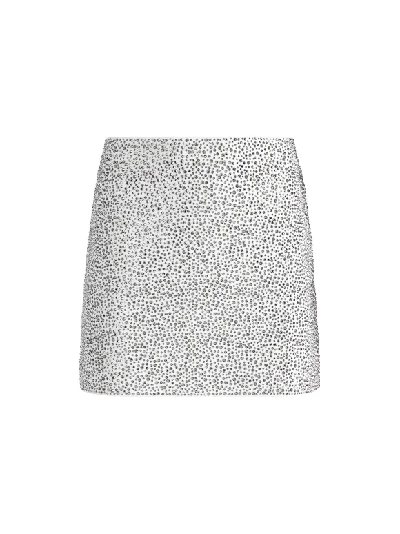 Riley Embellished Clean Waist A-Line Skirt | Alice and Olivia Shop