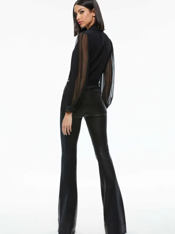 Roanne Blouson Sleeve Button Down | Alice and Olivia Shop