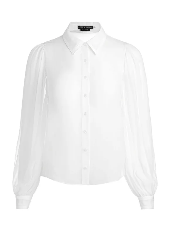 Roanne Sheer Blouse | Alice and Olivia Best