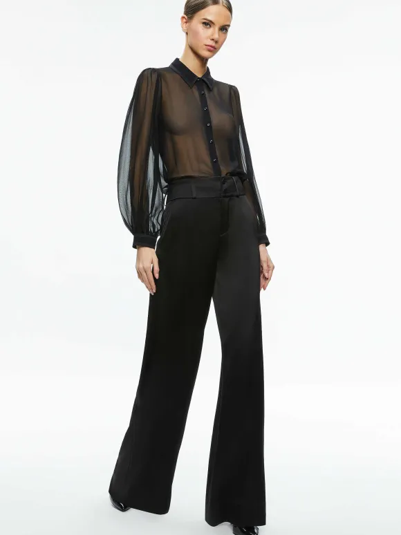 Roanne Sheer Blouse | Alice and Olivia Fashion