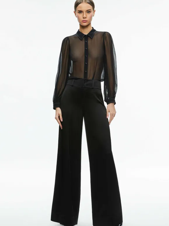 Roanne Sheer Blouse | Alice and Olivia Fashion