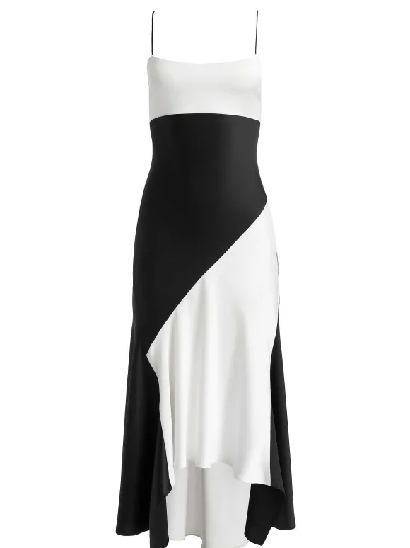 Rosa Asymmetrical Slip Dress | Alice and Olivia Store