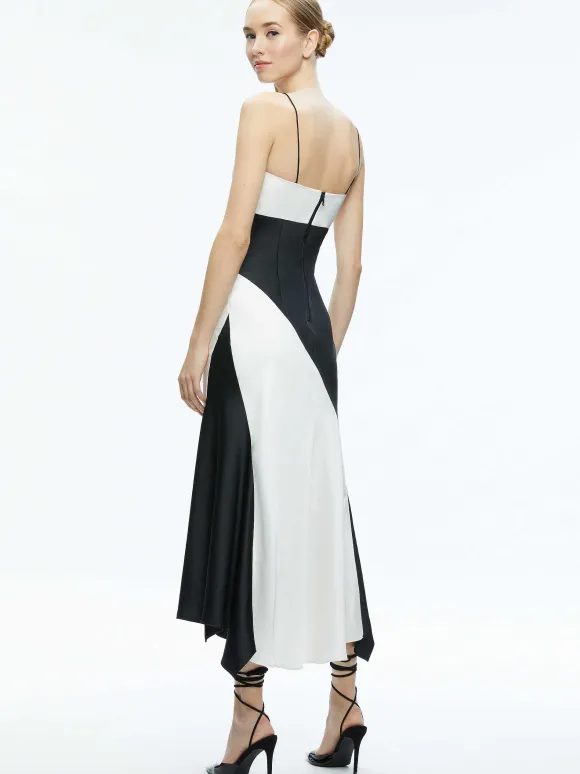 Rosa Asymmetrical Slip Dress | Alice and Olivia Store
