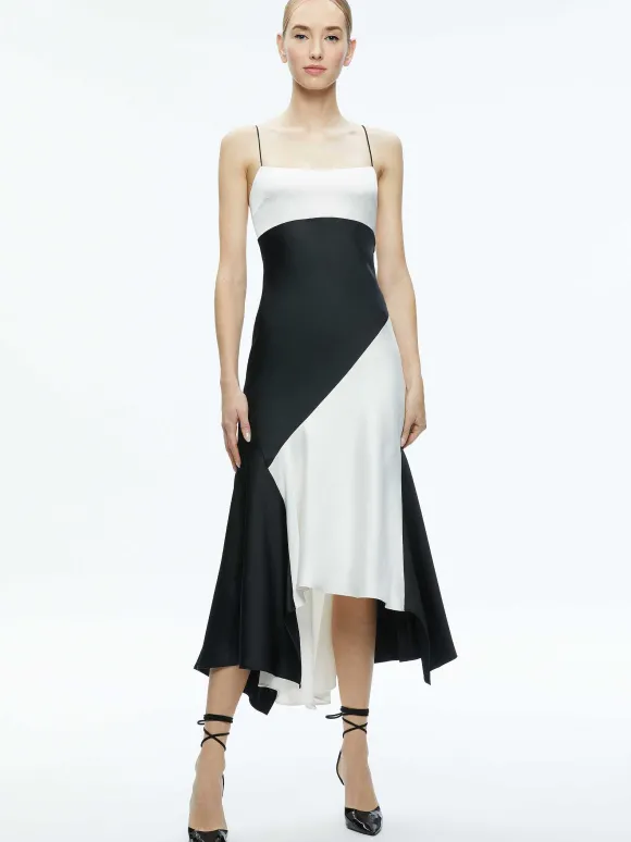 Rosa Asymmetrical Slip Dress | Alice and Olivia Store