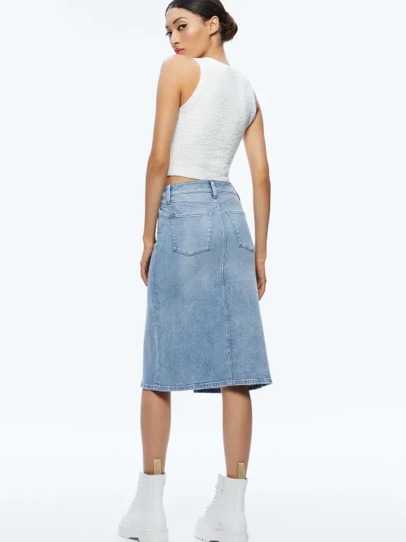 Rye Midi Denim Skirt | Alice and Olivia Cheap