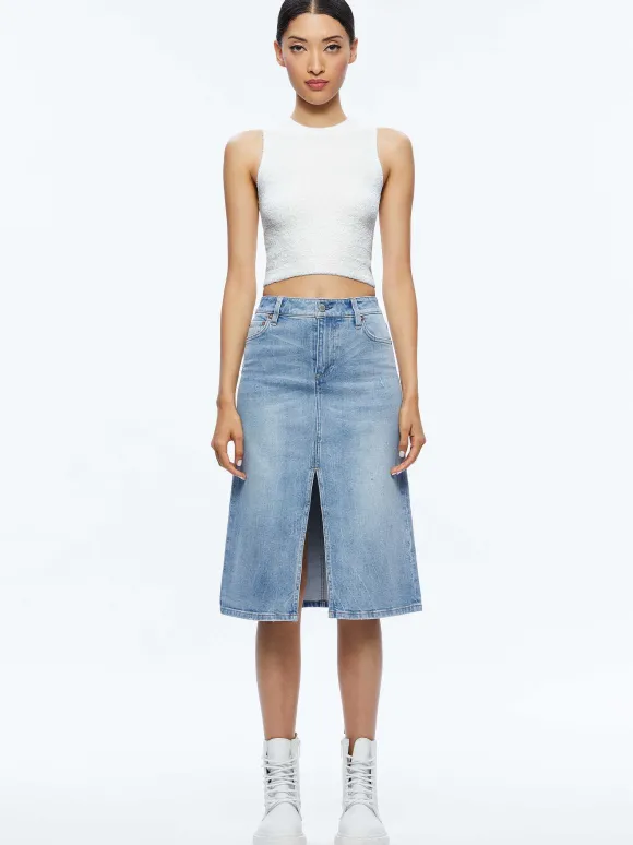 Rye Midi Denim Skirt | Alice and Olivia Cheap