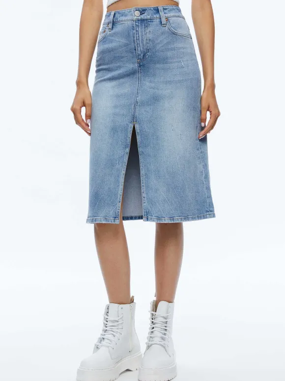 Rye Midi Denim Skirt | Alice and Olivia Cheap