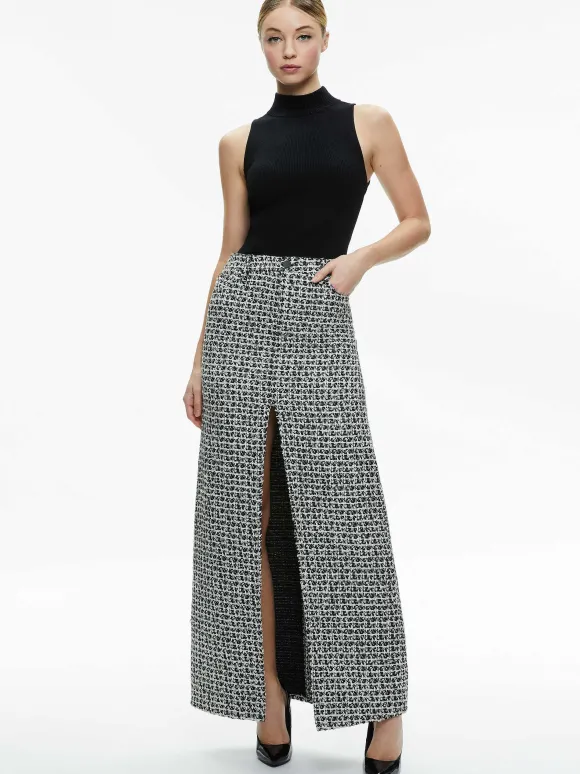Rye Tweed Maxi Skirt | Alice and Olivia Sale