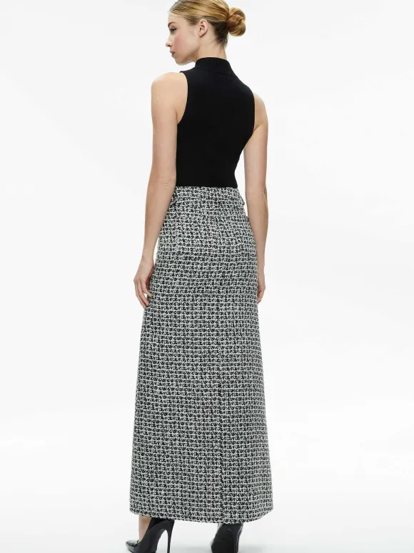 Rye Tweed Maxi Skirt | Alice and Olivia Sale