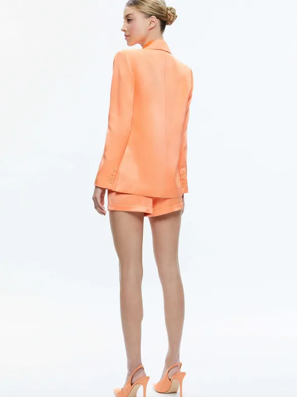 Santos Double Breasted Boyfriend Blazer | Alice and Olivia Outlet