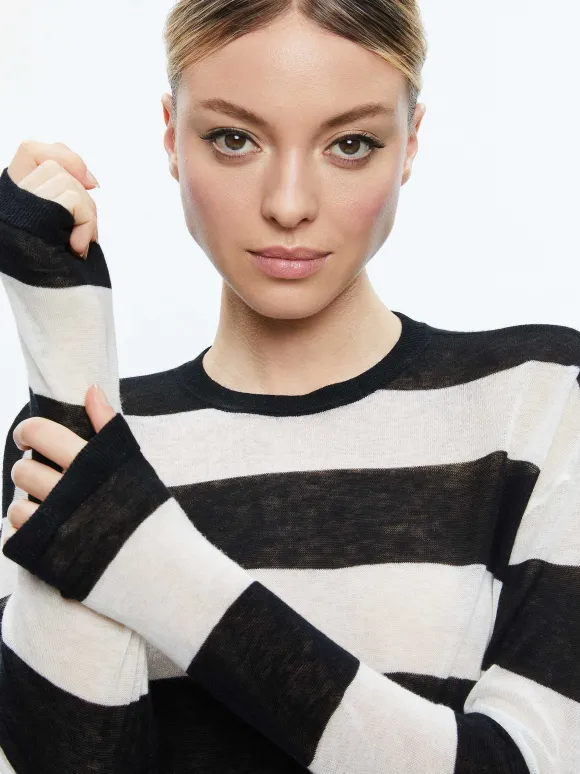 Sherrell Crew Neck Pullover | Alice and Olivia Flash Sale