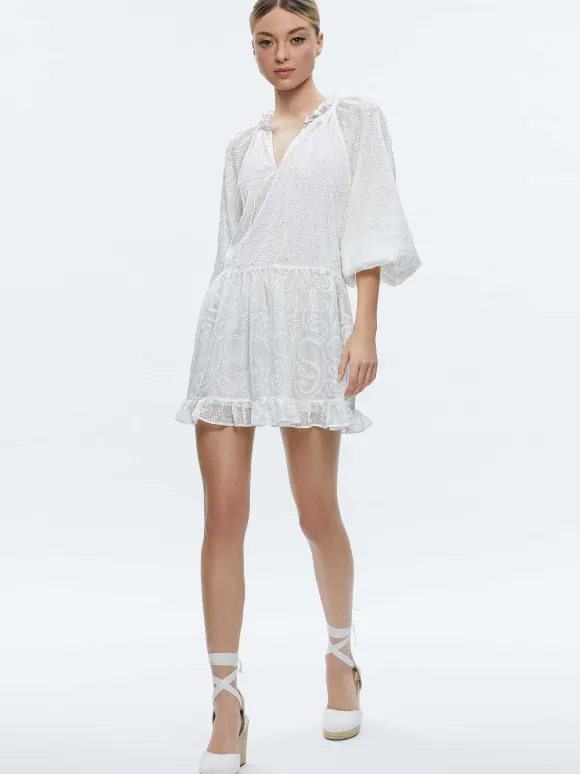Sherrie Gathered Tunic Dress | Alice and Olivia Shop