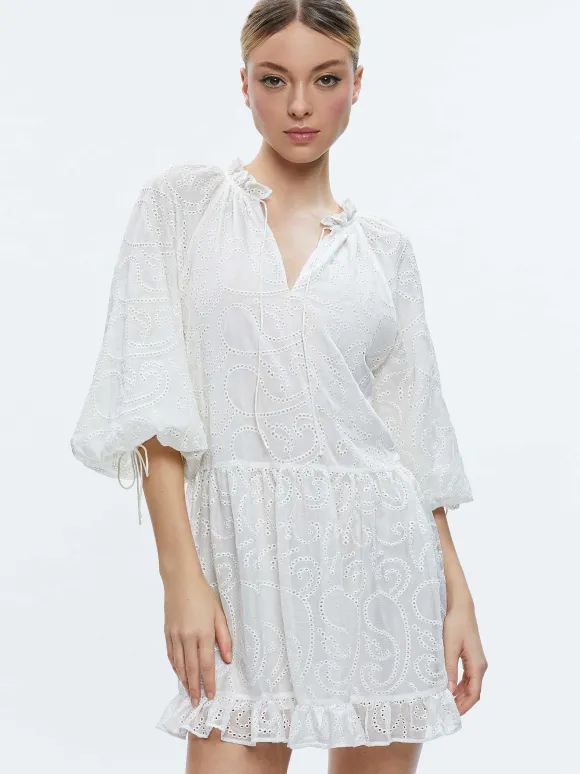 Sherrie Gathered Tunic Dress | Alice and Olivia Shop