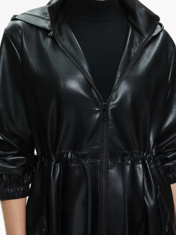 Simson Vegan Leather Windbreaker | Alice and Olivia Fashion