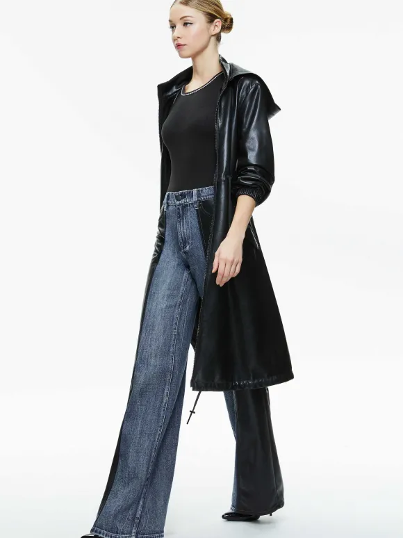 Simson Vegan Leather Windbreaker | Alice and Olivia Fashion