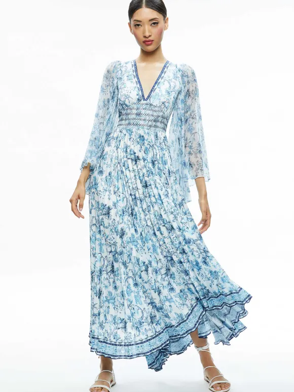 Sion Sunburst Pleated Maxi Dress | Alice and Olivia Best