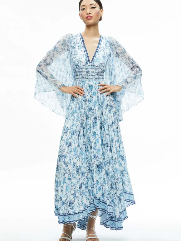 Sion Sunburst Pleated Maxi Dress | Alice and Olivia Best