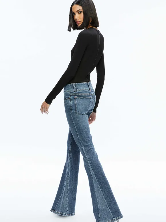 Stacey Godet Bell Flare Jean | Alice and Olivia Sale