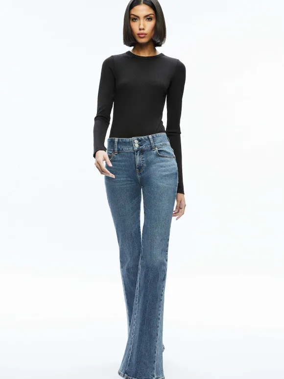 Stacey Godet Bell Flare Jean | Alice and Olivia Sale