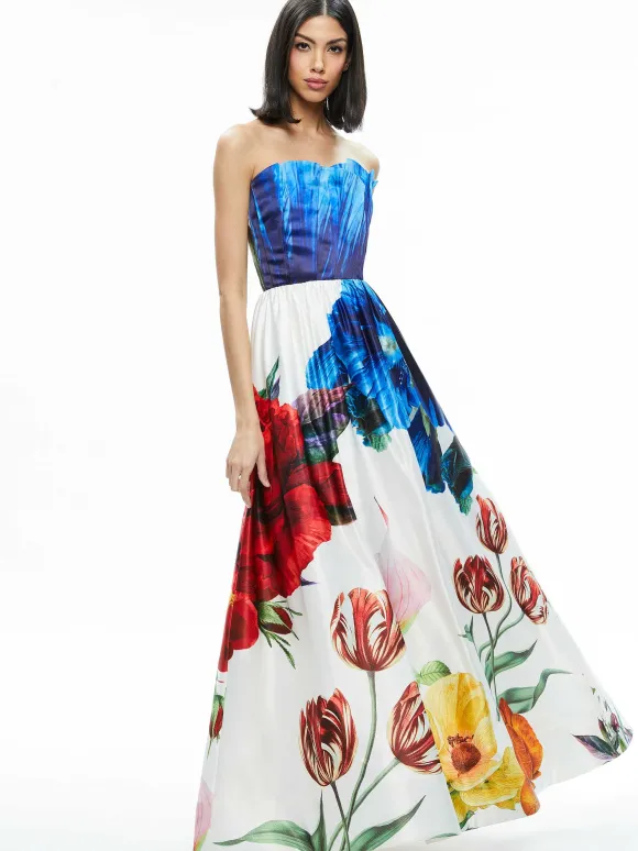 Stella Strapless Gown | Alice and Olivia Clearance
