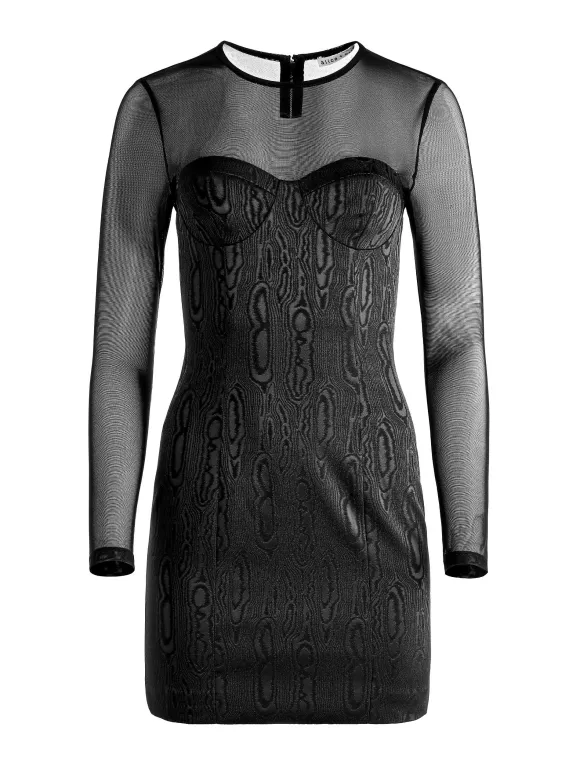 Takako Mesh Crew Neck Mini Dress | Alice and Olivia Cheap