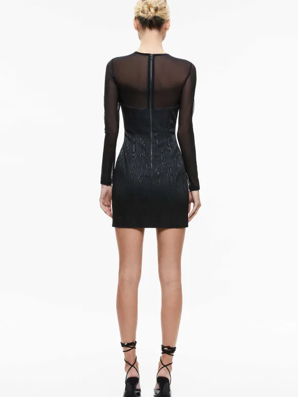 Takako Mesh Crew Neck Mini Dress | Alice and Olivia Cheap