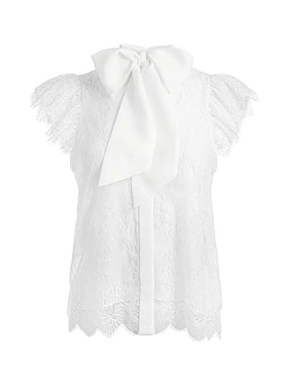 Talulah Ruffled Lace Blouse | Alice and Olivia Best Sale