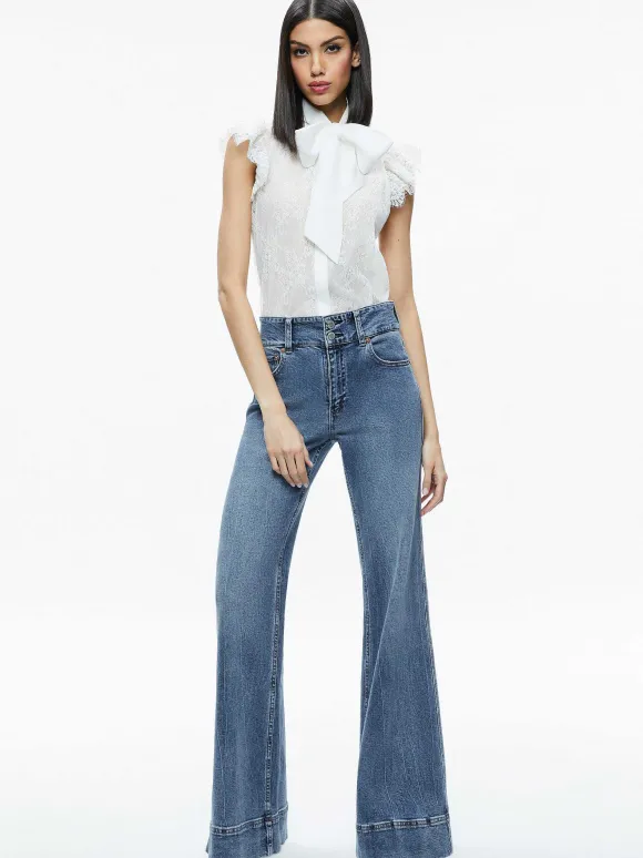 Talulah Ruffled Lace Blouse | Alice and Olivia Best Sale