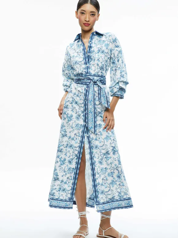 Tanika Button Down Maxi Dress | Alice and Olivia Store