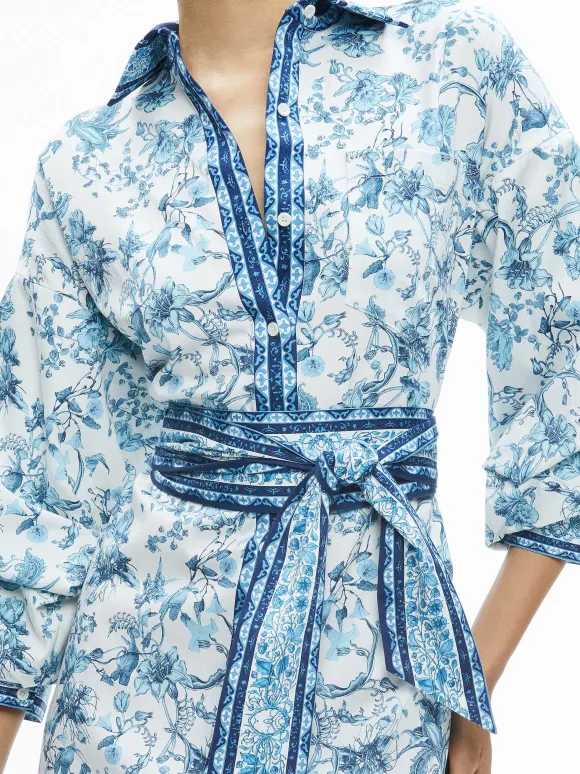 Tanika Button Down Maxi Dress | Alice and Olivia Store