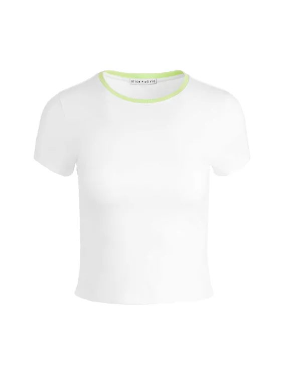 Tashia Ringer Baby Tee | Alice and Olivia Clearance