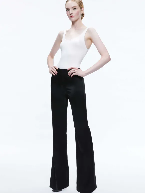 Teeny Satin Bootcut Pant | Alice and Olivia Discount
