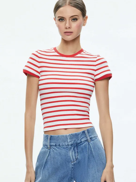 Tess Baby Tee | Alice and Olivia Fashion