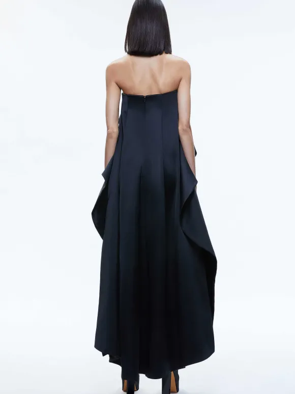 Theda Strapless High Low Dress | Alice and Olivia Flash Sale
